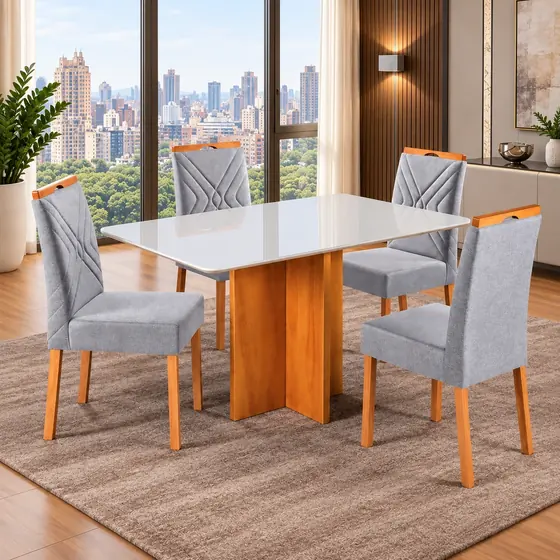 Conjunto de Jantar Paris — 4 Cadeiras